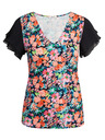 Orsay Синьо-черна дамска блуза на цветя ORSAY