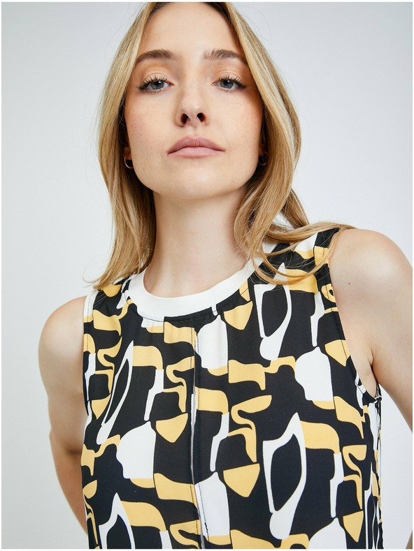 Orsay Бяло-черна блуза с десен ORSAY