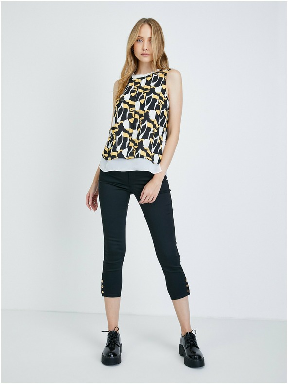 Orsay Бяло-черна блуза с десен ORSAY