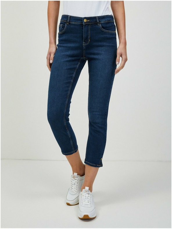 Orsay Тъмносини къси slim fit дънки ORSAY