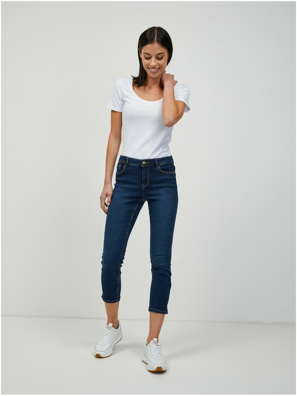Orsay Тъмносини къси slim fit дънки ORSAY