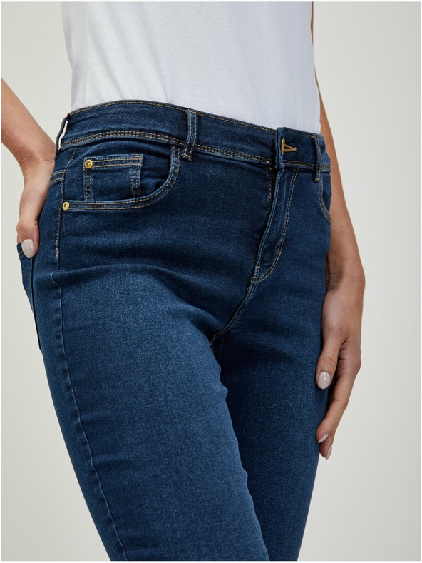 Orsay Тъмносини къси slim fit дънки ORSAY