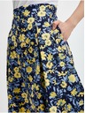 Orsay Жълто-синя дамска плисирана пола на цветя ORSAY