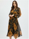 Orsay Кафяво-черна дамска миди рокля на цветя ORSAY