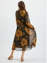 Orsay Кафяво-черна дамска миди рокля на цветя ORSAY