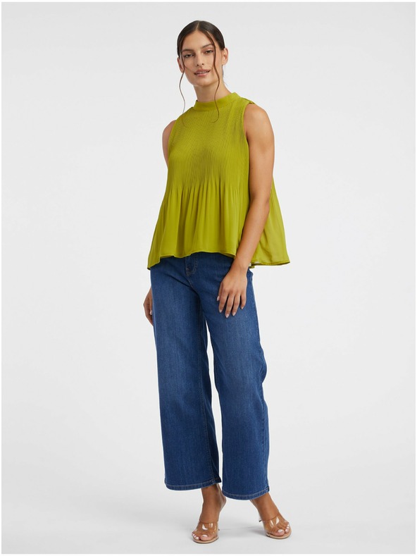 Orsay Зелена дамска рипсена блуза ORSAY