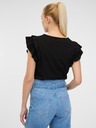 Orsay Черна дамска тениска с къс ръкав ORSAY