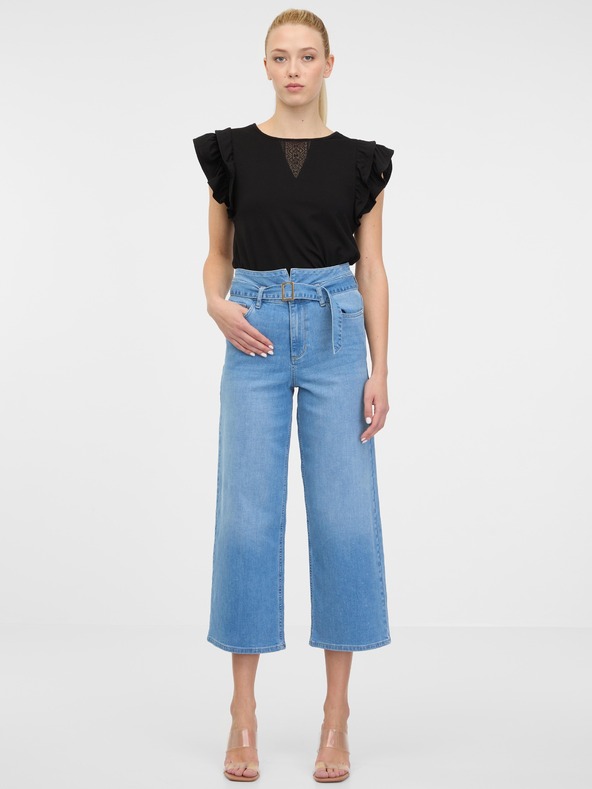 Orsay Черна дамска тениска с къс ръкав ORSAY