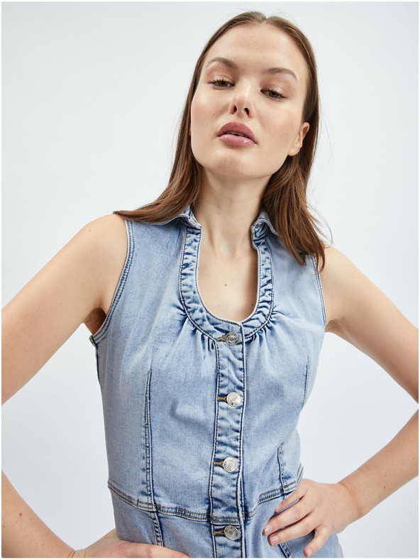 Orsay Светлосиня дамска рокля от деним ORSAY