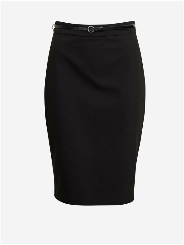 Orsay Черна дамска пола с колан ORSAY