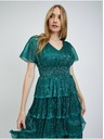 Orsay Зелена рокля с волани ORSAY