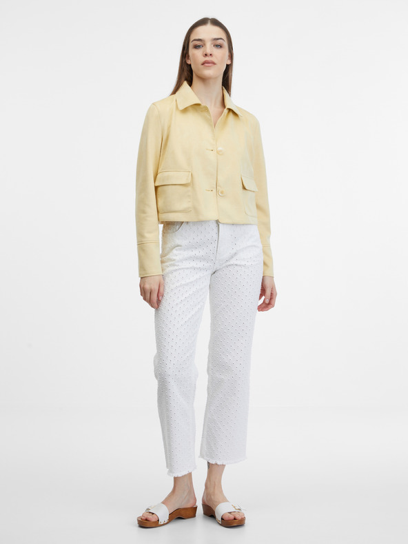 Orsay Жълто дамско яке от велур ORSAY