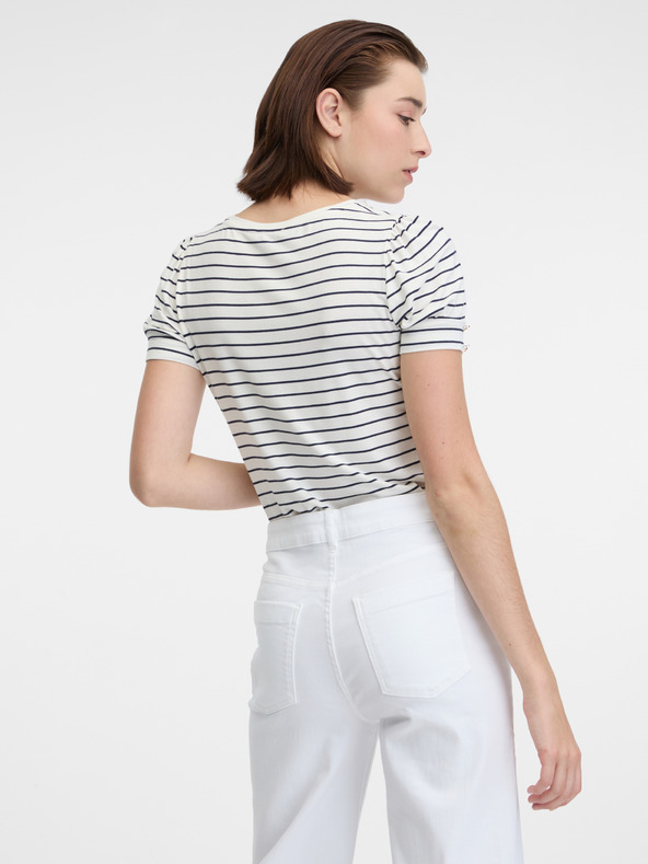 Orsay Кремаво райета дамска тениска ORSAY