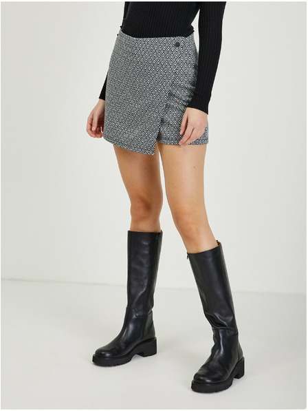 Orsay Черна дамска пола с десен/къси панталони ORSAY