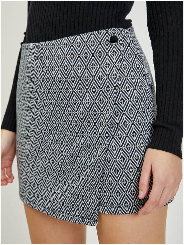 Orsay Черна дамска пола с десен/къси панталони ORSAY