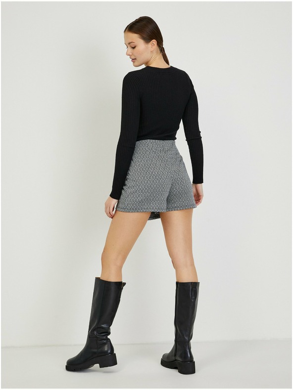 Orsay Черна дамска пола с десен/къси панталони ORSAY