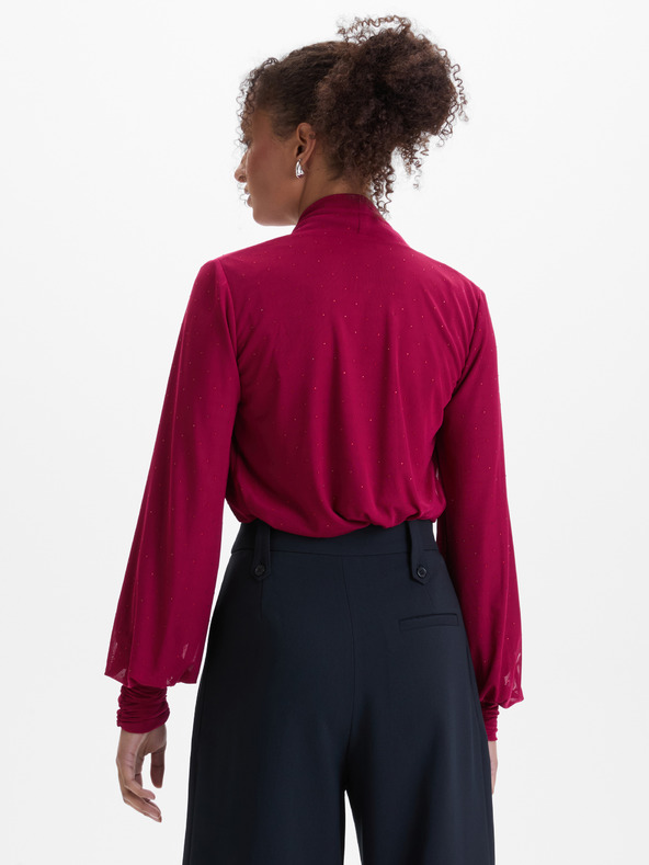 Orsay Бордо дамска блуза с камъчета ORSAY