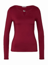 Orsay Виненочервен дамски топ с дълъг ръкав ORSAY
