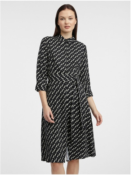 Orsay Черни дамски щампосани ризови рокли ORSAY