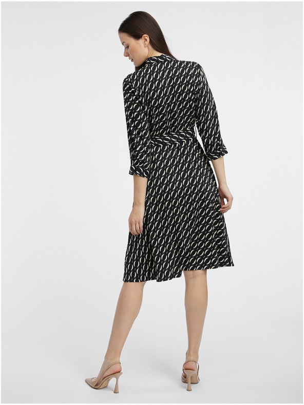 Orsay Черни дамски щампосани ризови рокли ORSAY