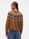GAP Oversize кардиган Fair Isle с вълна GAP