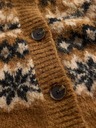 GAP Oversize кардиган Fair Isle с вълна GAP