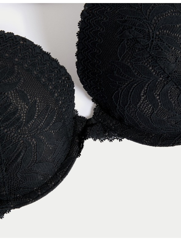 Marks & Spencer Черен дамски дантелен сутиен с подплънки Marks & Spencer