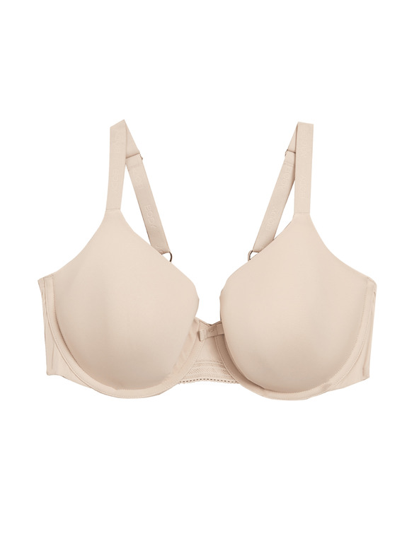 Marks & Spencer Сутиен с подплънки и пълни чашки, размер 3,5 см, размер 4,5 см, с подплънки и пълни чашки. A-E Marks & Spencer бежов