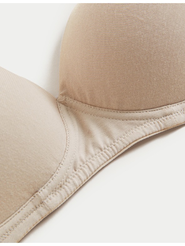 Marks & Spencer Комплект от три дамски сутиена с подплънки в бежово, черно и бяло Marks & Spencer