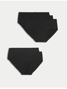 Marks & Spencer Памучни миди слипове с Lycra®, 5 пакета Marks & Spencer черно