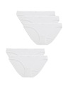 Marks & Spencer Бели памучни бикини слипове с Lycra®, 5 пакета, Marks & Spencer