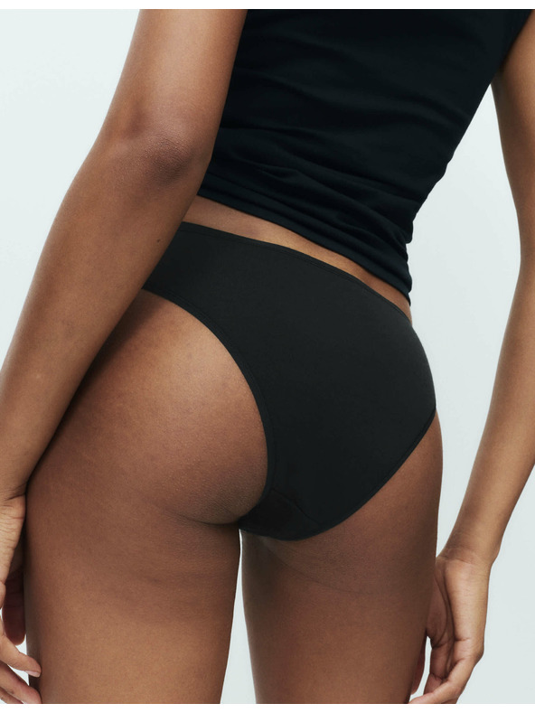 Marks & Spencer Бикини от бразилски модал, без видим подгъв, 5 бр. в опаковка Marks & Spencer черни