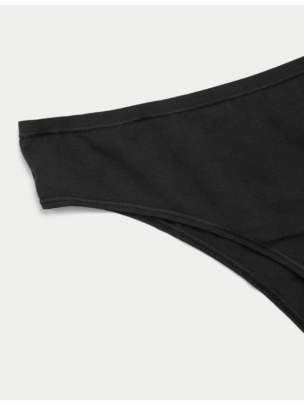 Marks & Spencer Бикини от бразилски модал, без видим подгъв, 5 бр. в опаковка Marks & Spencer черни