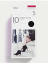 Marks & Spencer Комплект от пет черни дамски чорапогащи Marks & Spencer 10 DEN