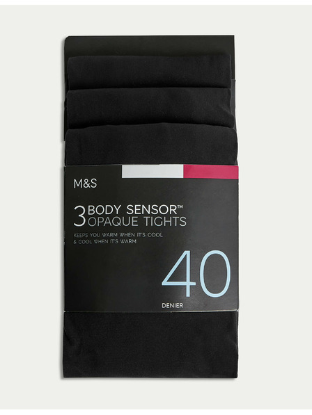 Marks & Spencer Комплект от три черни чорапогащника Body Sensor™ 40 DEN Marks & Spencer