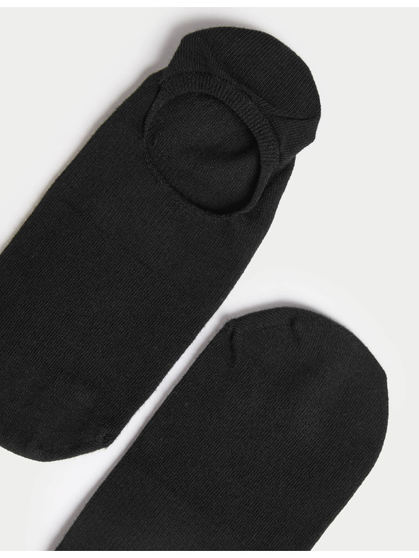 Marks & Spencer Комплект от четири чифта черни дамски чорапи Marks & Spencer Trainer liner low socks