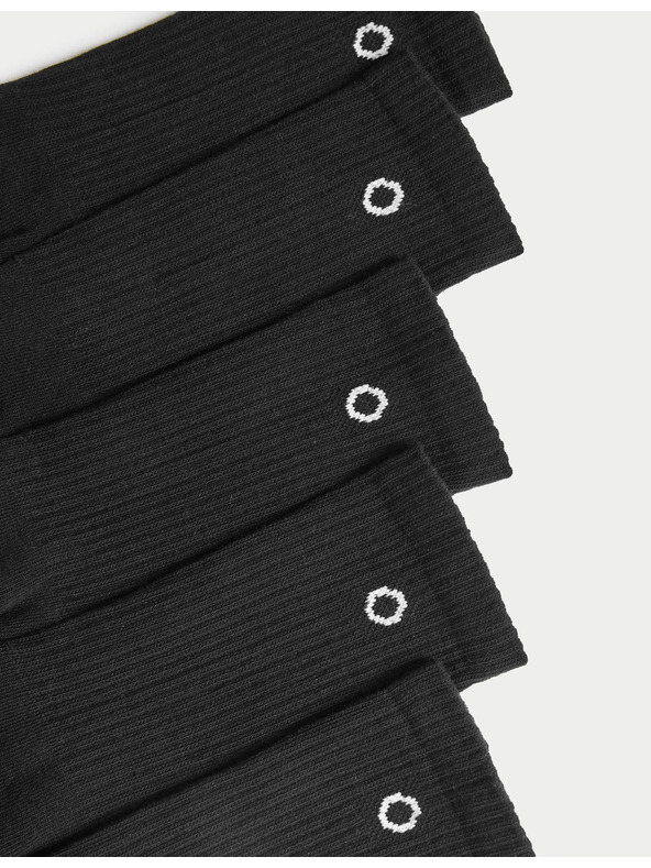 Marks & Spencer Комплект от пет чифта дамски чорапи в черно Marks & Spencer