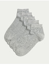 Marks & Spencer 5 чифта безшевни чорапи до глезена Marks & Spencer сиви