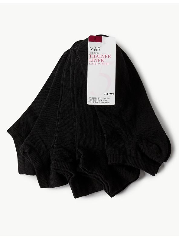 Marks & Spencer Комплект от пет чифта дамски чорапи в черно на Marks & Spencer