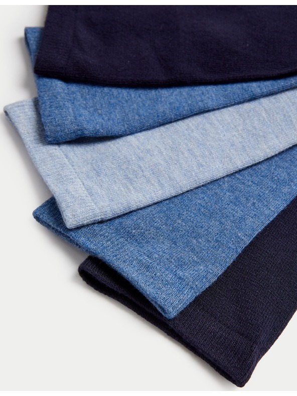 Marks & Spencer Комплект от пет чифта дамски чорапи в синьо Marks & Spencer