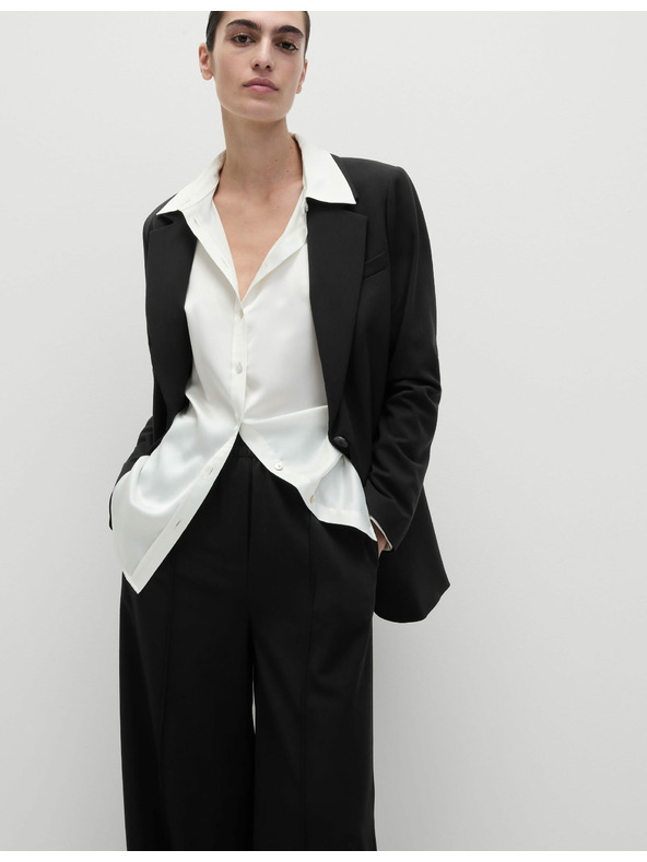 Marks & Spencer Черни дамски панталони с широки крачоли Marks & Spencer