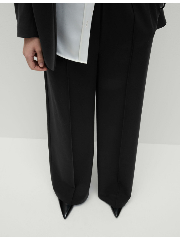 Marks & Spencer Черни дамски панталони с широки крачоли Marks & Spencer