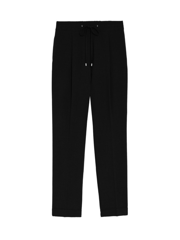 Marks & Spencer Леко заострени панталони до глезена с връзки Marks & Spencer черни