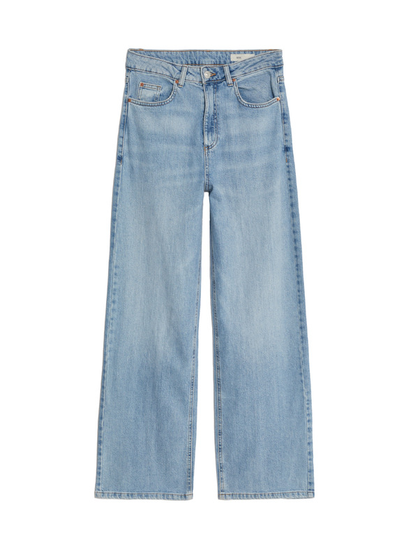 Marks & Spencer Светлосини дамски дънки с висока талия и широки крачоли Marks & Spencer