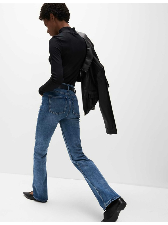 Marks & Spencer Сини дамски дънки с изрязани крачоли Marks & Spencer