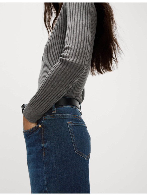 Marks & Spencer Дънки с висока талия Mom Marks & Spencer тъмносини