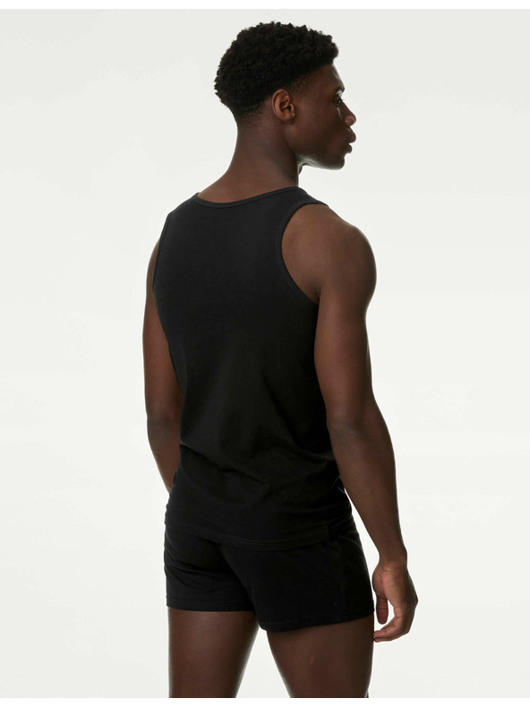 Marks & Spencer Комплект от три основни мъжки тениски в черно с технология Cool & Fresh™ Marks & Spencer