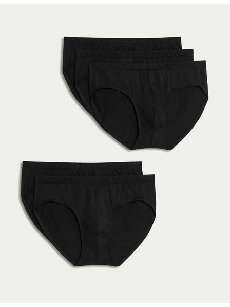 Marks & Spencer Комплект от пет мъжки слипове в черно на Marks & Spencer