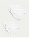 Marks & Spencer Комплект от пет мъжки слипове в бяло Marks & Spencer