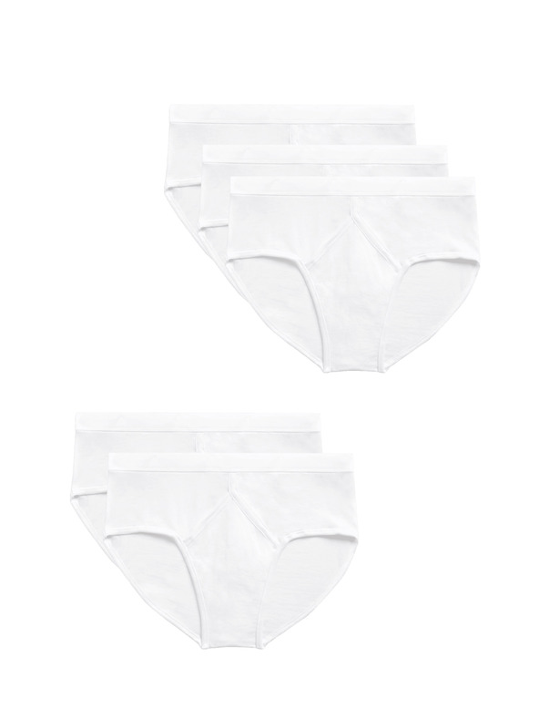 Marks & Spencer Комплект от пет мъжки слипове в бяло Marks & Spencer